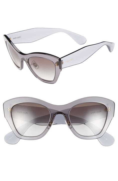 miu miu core collection steel 52mm cat eye sunglasses|Women's Eyewear & Sunglasses .